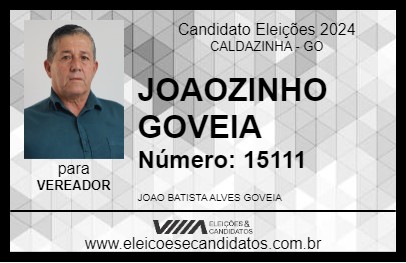 Candidato JOAOZINHO GOVEIA 2024 - CALDAZINHA - Eleições