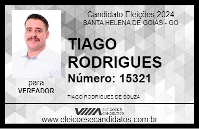 Candidato TIAGO RODRIGUES 2024 - SANTA HELENA DE GOIÁS - Eleições