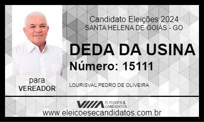 Candidato DEDA DA USINA 2024 - SANTA HELENA DE GOIÁS - Eleições