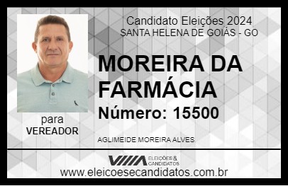 Candidato MOREIRA DA FARMÁCIA 2024 - SANTA HELENA DE GOIÁS - Eleições