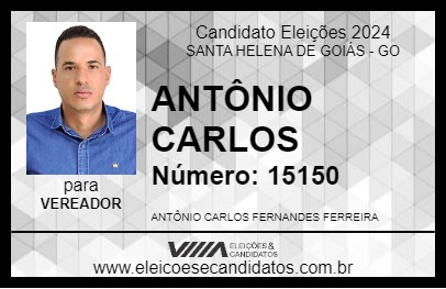 Candidato ANTÔNIO CARLOS 2024 - SANTA HELENA DE GOIÁS - Eleições