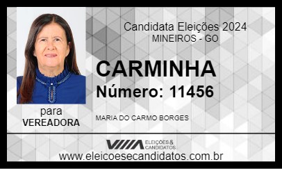 Candidato CARMINHA 2024 - MINEIROS - Eleições