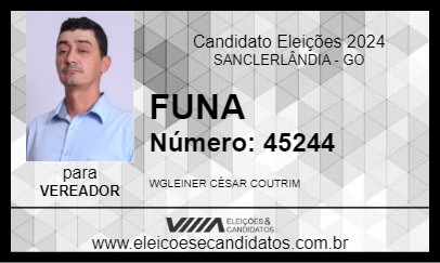 Candidato FUNA 2024 - SANCLERLÂNDIA - Eleições