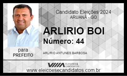 Candidato ARLIRIO BOI 2024 - ARUANÃ - Eleições