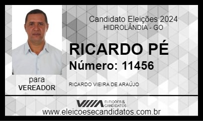 Candidato RICARDO PÉ 2024 - HIDROLÂNDIA - Eleições