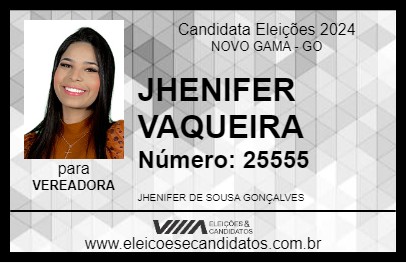 Candidato JHENIFER VAQUEIRA 2024 - NOVO GAMA - Eleições