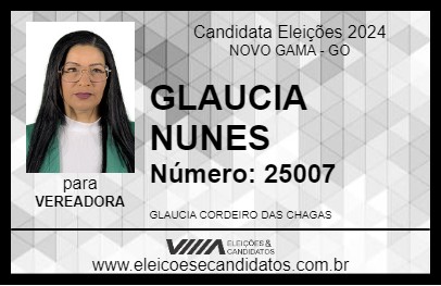 Candidato GLAUCIA NUNES 2024 - NOVO GAMA - Eleições