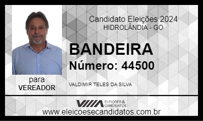 Candidato BANDEIRA 2024 - HIDROLÂNDIA - Eleições