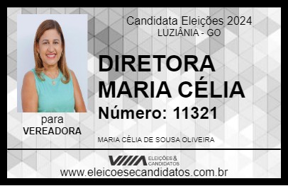 Candidato DIRETORA MARIA CÉLIA 2024 - LUZIÂNIA - Eleições