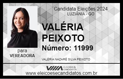 Candidato VALÉRIA PEIXOTO 2024 - LUZIÂNIA - Eleições