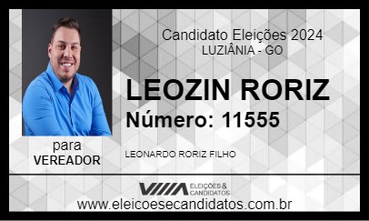 Candidato LEOZIN RORIZ 2024 - LUZIÂNIA - Eleições