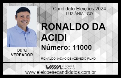 Candidato RONALDO DA ACIDI 2024 - LUZIÂNIA - Eleições