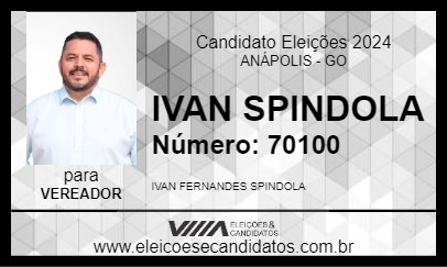 Candidato IVAN SPINDOLA 2024 - ANÁPOLIS - Eleições