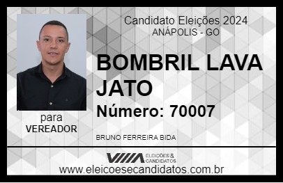 Candidato BOMBRIL LAVA JATO 2024 - ANÁPOLIS - Eleições