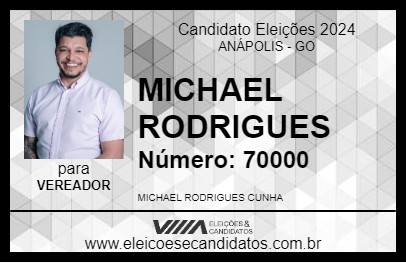 Candidato MICHAEL RODRIGUES 2024 - ANÁPOLIS - Eleições