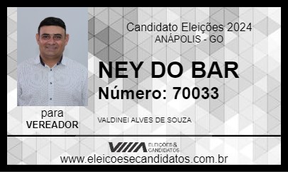 Candidato NEY DO BAR 2024 - ANÁPOLIS - Eleições