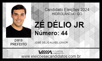 Candidato ZÉ DÉLIO JR 2024 - HIDROLÂNDIA - Eleições