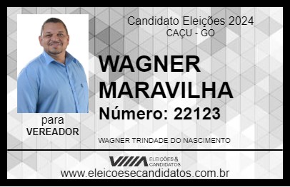 Candidato WAGNER MARAVILHA 2024 - CAÇU - Eleições