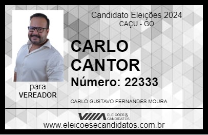 Candidato CARLO CANTOR 2024 - CAÇU - Eleições