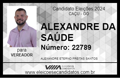 Candidato ALEXANDRE DA SAÚDE 2024 - CAÇU - Eleições