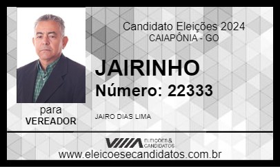 Candidato JAIRINHO 2024 - CAIAPÔNIA - Eleições