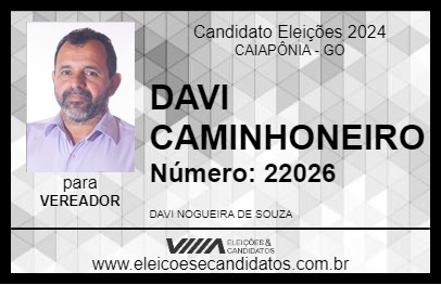 Candidato DAVI CAMINHONEIRO 2024 - CAIAPÔNIA - Eleições