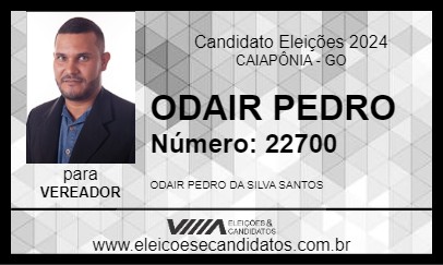 Candidato ODAIR PEDRO 2024 - CAIAPÔNIA - Eleições