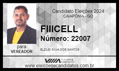 Candidato ELZILEI FIIICELL 2024 - CAIAPÔNIA - Eleições