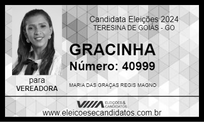 Candidato GRACINHA 2024 - TERESINA DE GOIÁS - Eleições