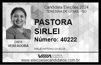 Candidato PASTORA SIRLEI 2024 - TERESINA DE GOIÁS - Eleições