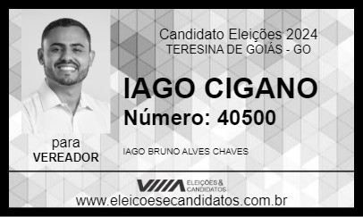 Candidato IAGO CIGANO 2024 - TERESINA DE GOIÁS - Eleições