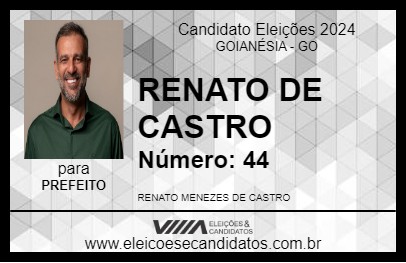 Candidato RENATO DE CASTRO 2024 - GOIANÉSIA - Eleições