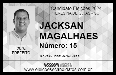 Candidato JACKSAN MAGALHAES 2024 - TERESINA DE GOIÁS - Eleições