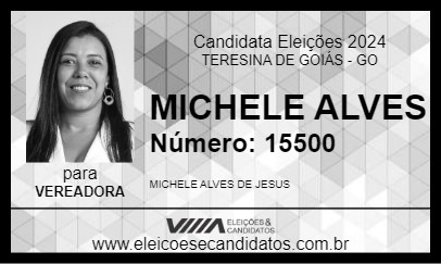 Candidato MICHELE ALVES 2024 - TERESINA DE GOIÁS - Eleições