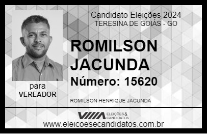 Candidato ROMILSON JACUNDA 2024 - TERESINA DE GOIÁS - Eleições