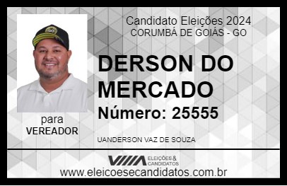 Candidato DERSON DO MERCADO 2024 - CORUMBÁ DE GOIÁS - Eleições