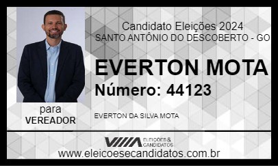 Candidato EVERTON MOTA 2024 - SANTO ANTÔNIO DO DESCOBERTO - Eleições