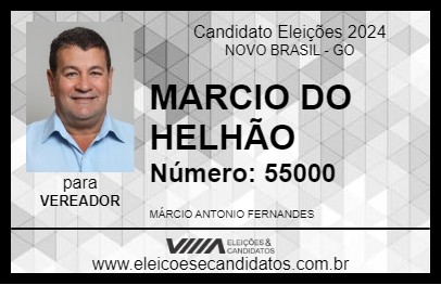 Candidato MARCIO DO HELHÃO 2024 - NOVO BRASIL - Eleições