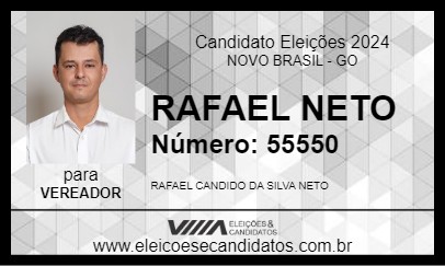 Candidato RAFAEL NETO 2024 - NOVO BRASIL - Eleições