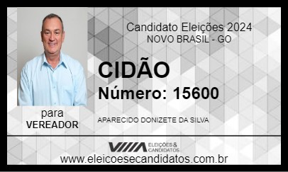 Candidato CIDÃO 2024 - NOVO BRASIL - Eleições