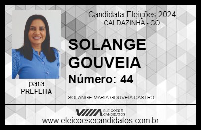 Candidato SOLANGE GOUVEIA 2024 - CALDAZINHA - Eleições