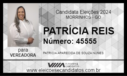 Candidato PATRÍCIA REIS 2024 - MORRINHOS - Eleições