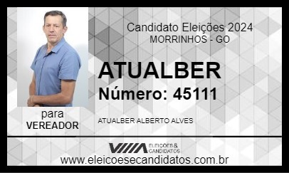 Candidato ATUALBER 2024 - MORRINHOS - Eleições