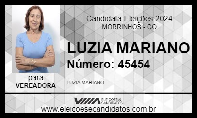 Candidato LUZIA MARIANO 2024 - MORRINHOS - Eleições