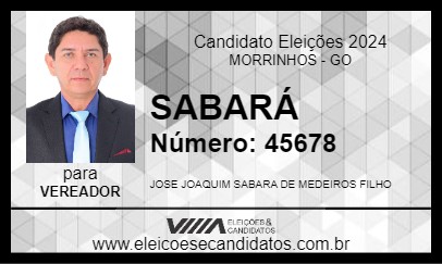 Candidato SABARÁ 2024 - MORRINHOS - Eleições