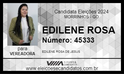 Candidato EDILENE ROSA 2024 - MORRINHOS - Eleições