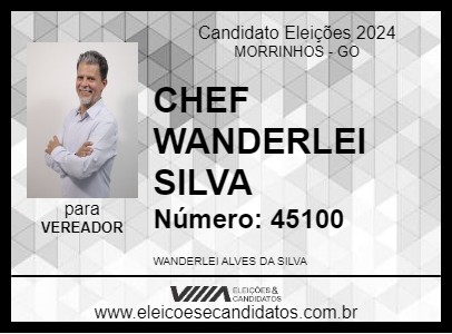 Candidato CHEF WANDERLEI SILVA 2024 - MORRINHOS - Eleições