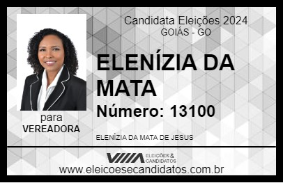 Candidato ELENÍZIA DA MATA 2024 - GOIÁS - Eleições