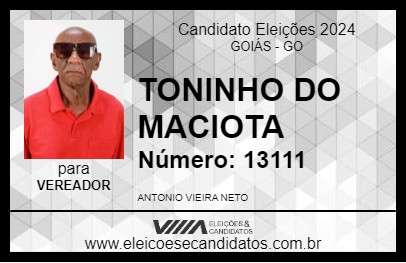 Candidato TONINHO DO MACIOTA 2024 - GOIÁS - Eleições