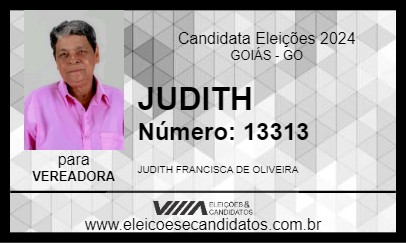 Candidato JUDITH 2024 - GOIÁS - Eleições